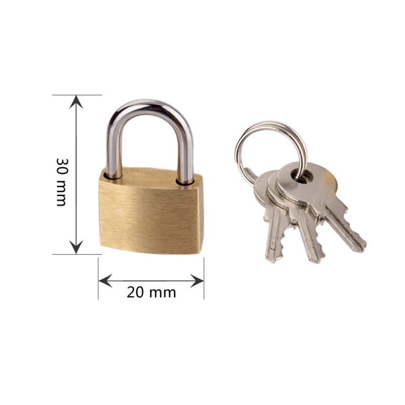 Solid Brass Padlock with 3 Key - Letter Opener Brass ulasan dan harga