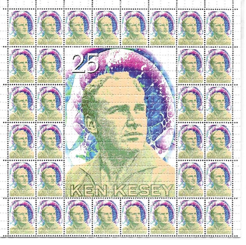 Kesey Stamps Psychedelic LSD A - Ink Blotter Paper ulasan dan harga