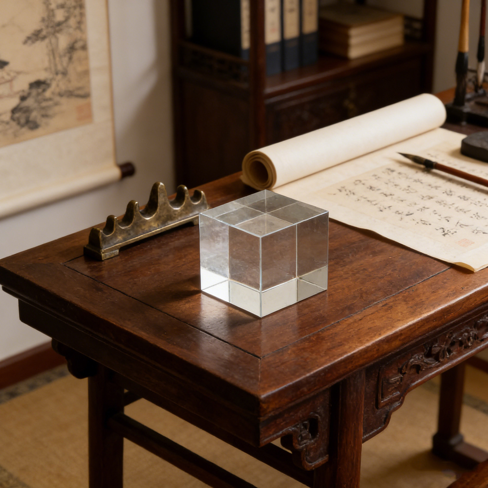 Heavy Clear Square Crystal Pap - Paper Weight Crystal ulasan dan harga