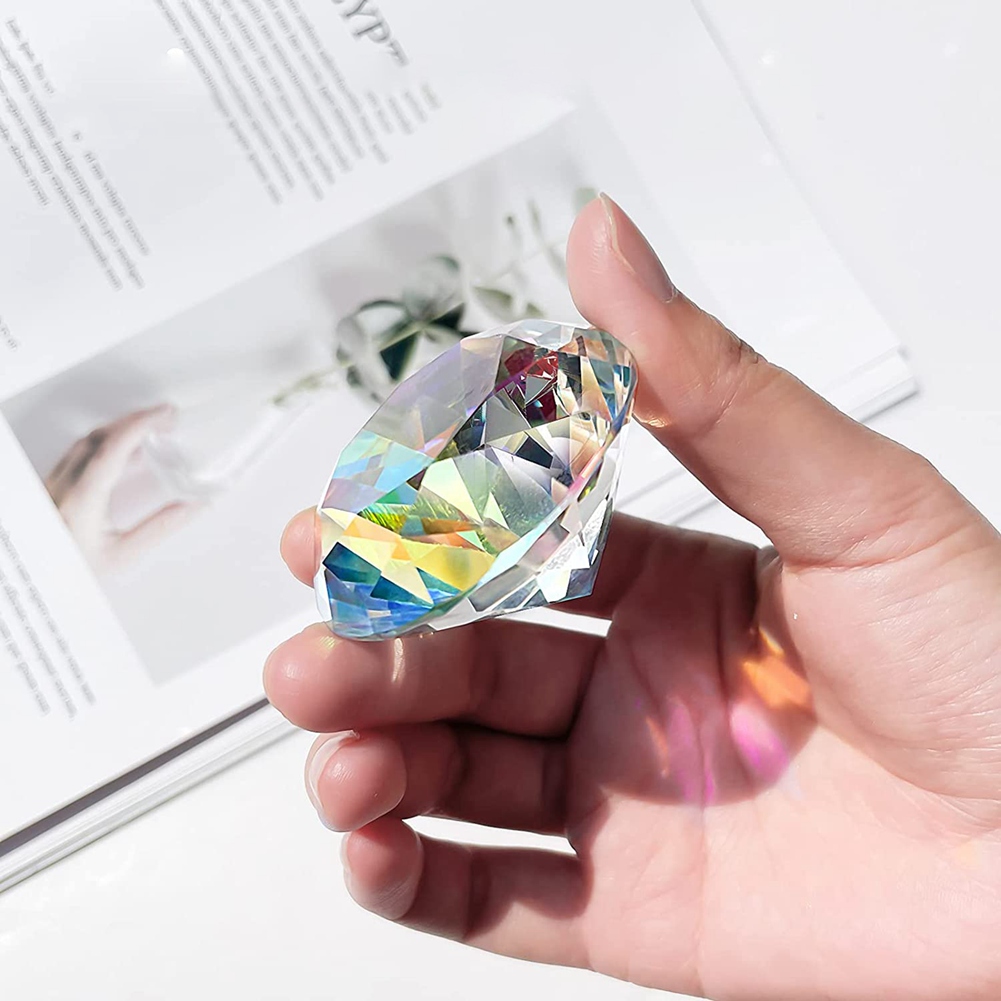 AB46-2PCS 50 Mm/ 2 Inch AB Col - Paper Weight Crystal ulasan dan harga