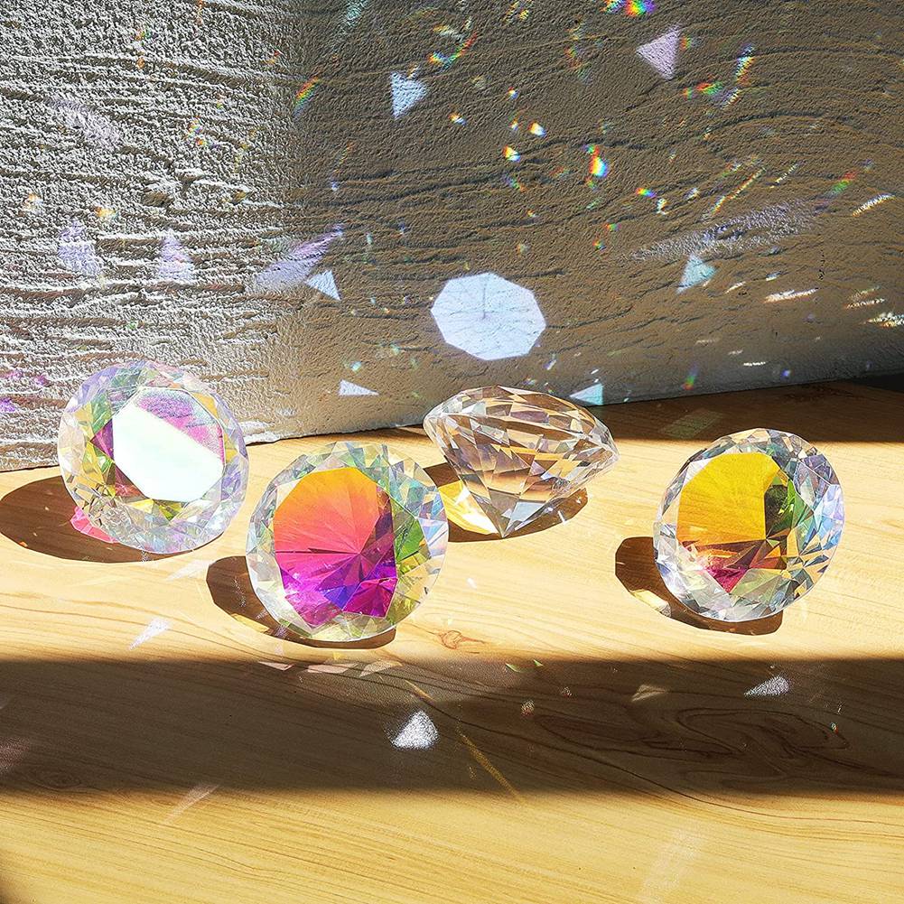 AB46-2PCS 50 Mm/ 2 Inch AB Col - Paper Weight Crystal ulasan dan harga