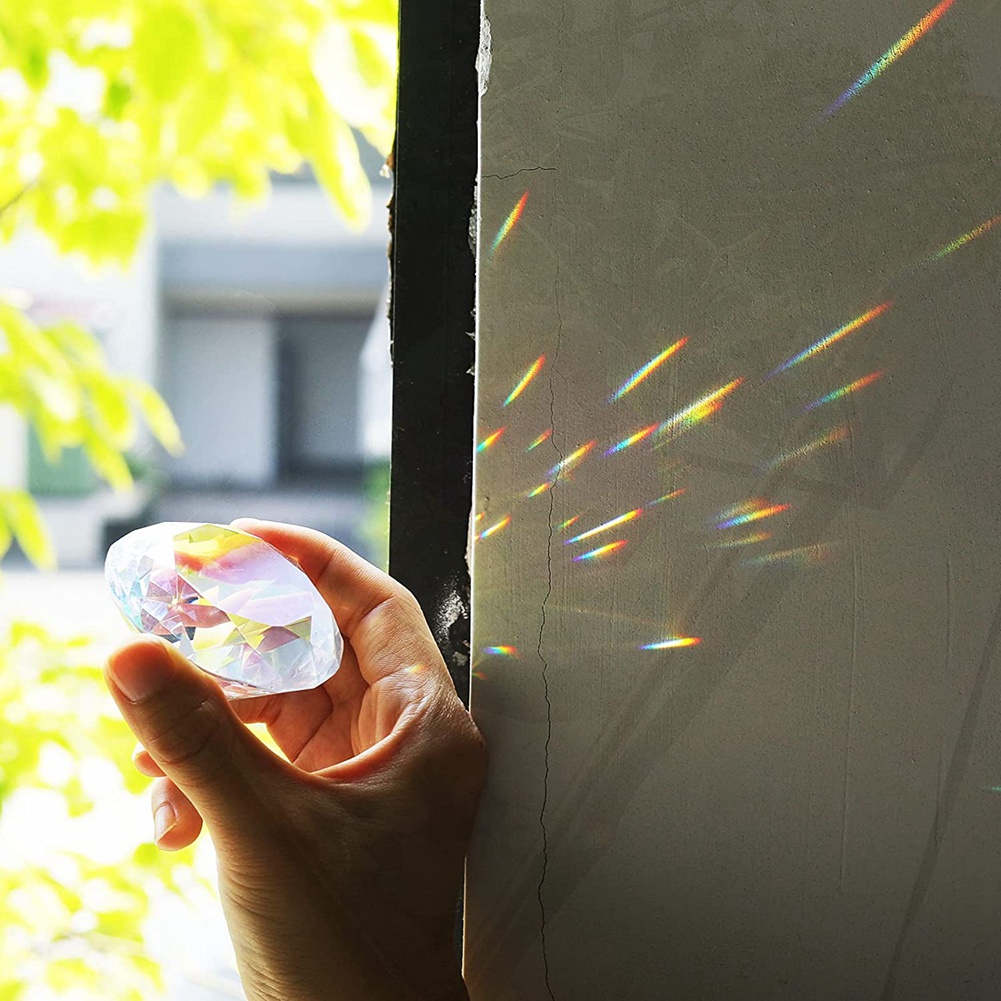 AB46-2PCS 50 Mm/ 2 Inch AB Col - Paper Weight Crystal ulasan dan harga
