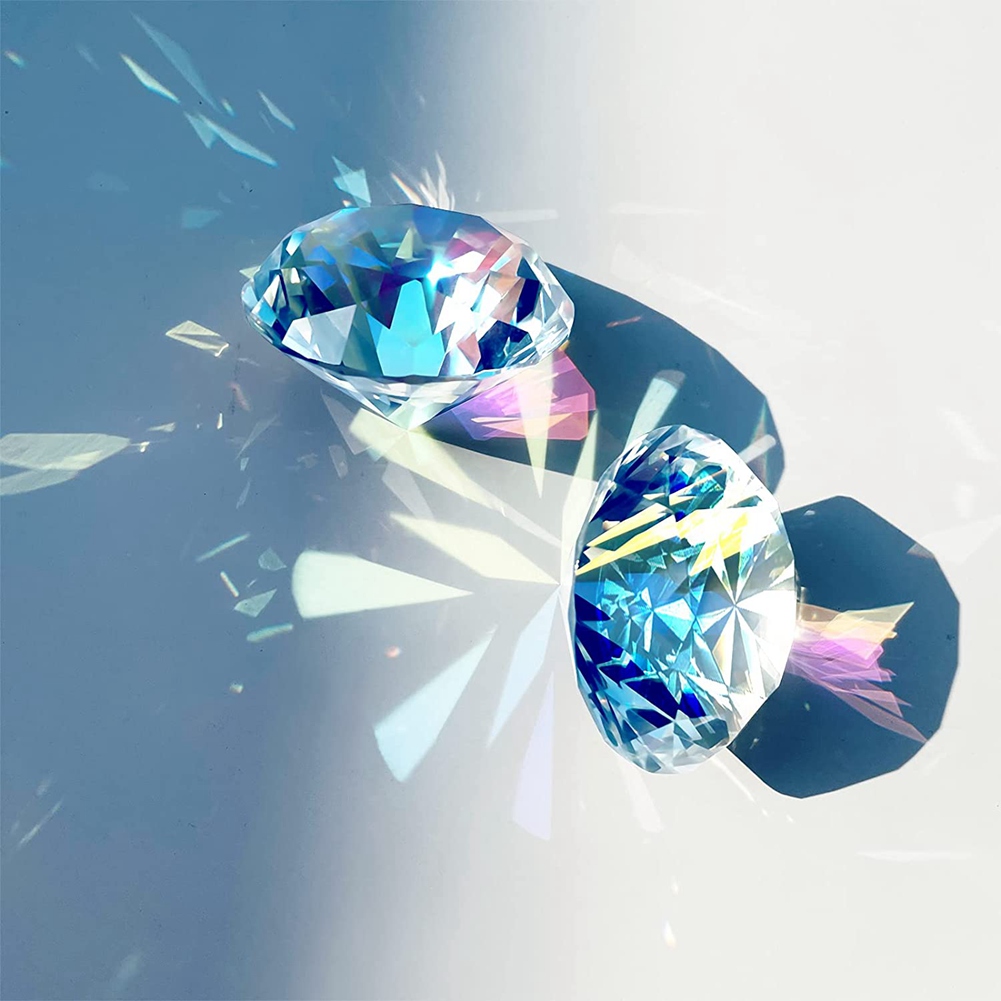 AB46-2PCS 50 Mm/ 2 Inch AB Col - Paper Weight Crystal ulasan dan harga