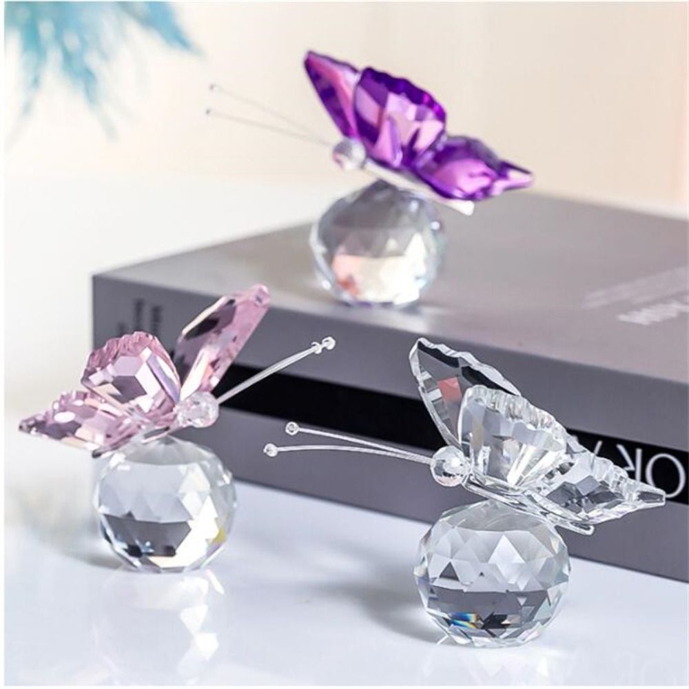 Crystal Butterfly with Ball Fi - Paper Weight Crystal ulasan dan harga