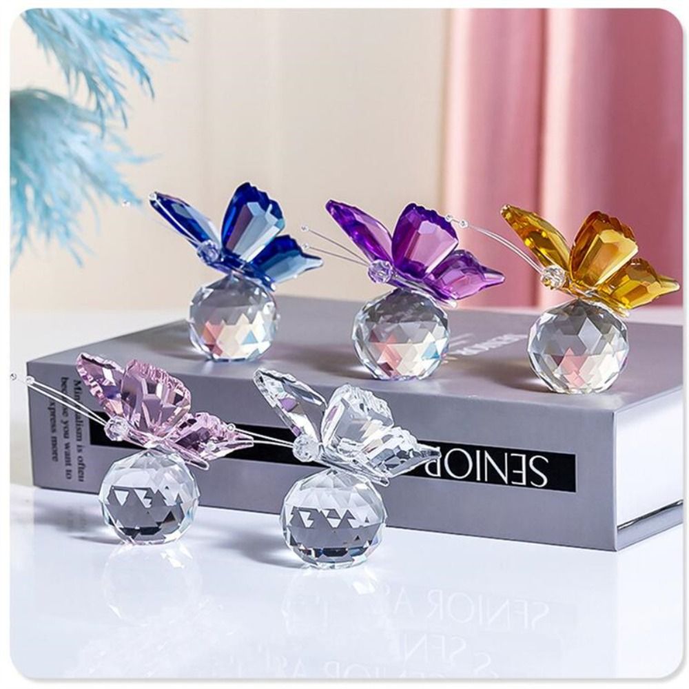 Crystal Butterfly with Ball Fi - Paper Weight Crystal ulasan dan harga