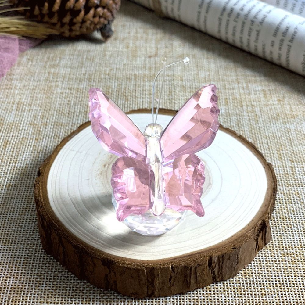 Crystal Butterfly with Ball Fi - Paper Weight Crystal ulasan dan harga