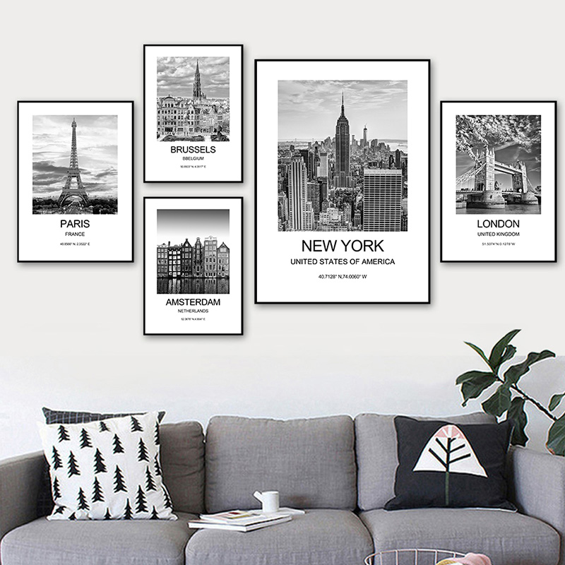 City Poster New York London Pa - Ink Blotter Paper ulasan dan harga